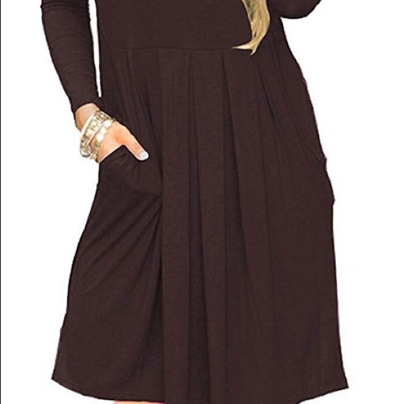 Knee length fall dress, comes in S,M,L,XL - Picture 4 of 8